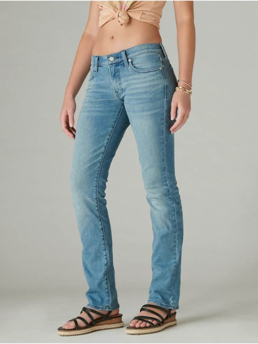Lucky Brand Women's Mid-Rise Sweet Straight Leg Jeans - Picture 2 of 15